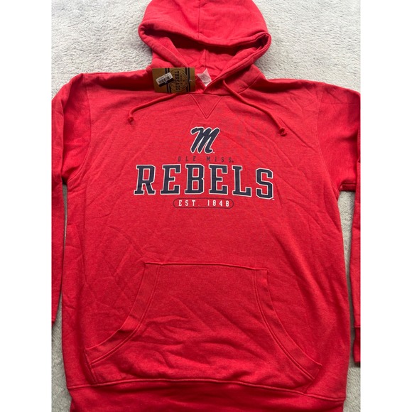 rebels Other - Ole Miss Rebels Hoodie Mens Large Red Rivalry Threads NCAA Collegiate Pullover